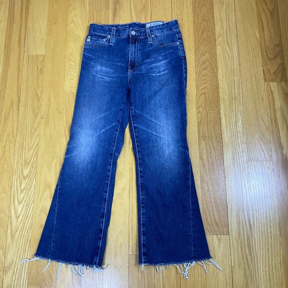 Adriano Goldschmied Jeans Cropped Flare High Rise Quinne (28R) - Picture 2 of 8